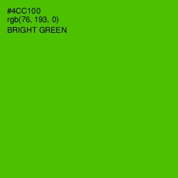 #4CC100 - Bright Green Color Image